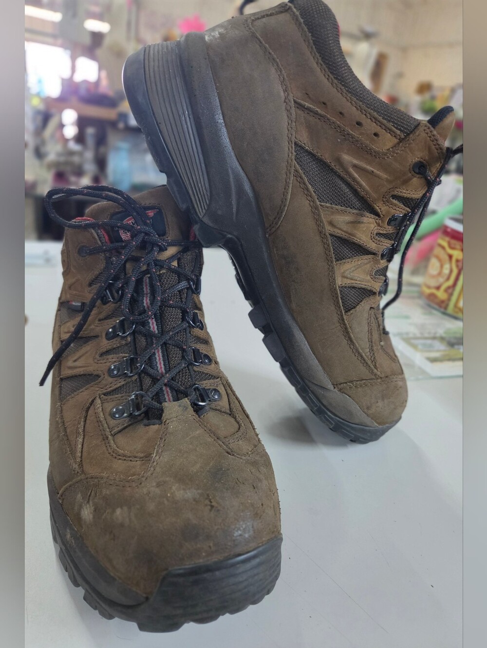 Red Wing TruHiker Men's 13 D Brown Leather Steel Toe Work Boots Waterproof